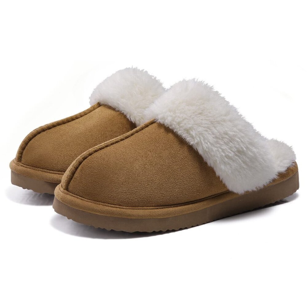 Women's Memory Foam Slippers Indoor Outdoor Fuzzy Winter House Shoes